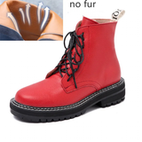 Funki Buys | Boots | Women's Real Leather Lace Up Ankle Boots