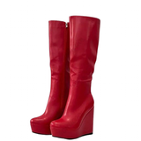 Funki Buys | Boots | Women's Super High Wedge Heeled Boots