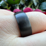 Funki Buys | Rings | Tungsten Brushed Bands 8mm 6mm
