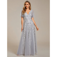 Funki Buys | Robes | Robe longue en dentelle à sequins pour femme