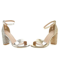 Funki Buys | Shoes | Women's Luxury Silver Gold Summer Sandals | 8cm