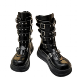 Funki Buys | Boots | Women's Gothic Punk Studded Biker Boots