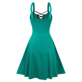 Funki Buys | Dresses | Women's Gothic Punk Lace Up Dress | A Line
