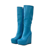 Funki Buys | Boots | Women's Super High Wedge Heeled Boots
