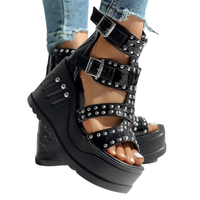 Funki Buys | Shoes | Women's Platform Stud Rivet Wedge Sandals