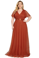 Funki Buys | Dresses | Women's Elegant Chiffon Evening Dress