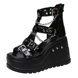 Funki Buys | Shoes | Women's Chain Buckle Platform Sandals | Wedges