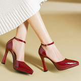Funki Buys | Shoes | Women's Patent Leather Pointed Toe heels
