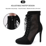 Funki Buys | Boots | Women's Mesh Stiletto Latin Dance Boots