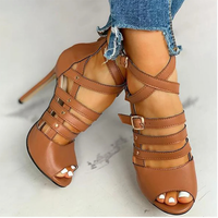 Funki Buys | Shoes | Women's Strappy Roman Stiletto Sandals