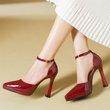 Funki Buys | Shoes | Women's Patent Leather Pointed Toe heels