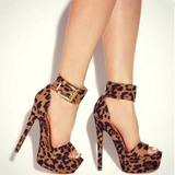 Funki Buys | Chaussures | Sandales à talons aiguilles léopard pour femme