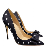 Funki Buys | Shoes | Women's Silk Polka Dot Bow Knot Heels