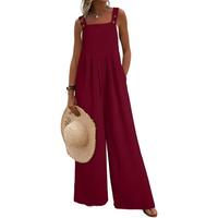 Funki Buys | Pants | Women's Elegant Wide Leg Bib Romper