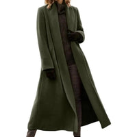 Funki Buys | Jackets | Women's Long Woolen Cardigan Coat
