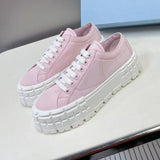 Funki Buys | Shoes | Women's Thick Heeled Canvas Sneakers