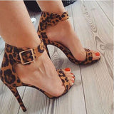 Funki Buys | Shoes | Women's High Leopard Print Stiletto Sandal