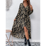 Funki Buys | Dresses | Women's Leopard Print Long  Dress
