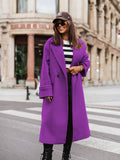 Funki Buys | Jackets | Women's Long Suit Collar Woolen Overcoat