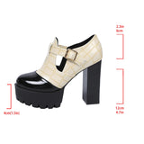 Funki Buys | Shoes | Women's Chunky Block Heeled Mary Janes