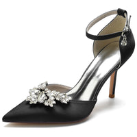 Funki Buys | Shoes | Women's Crystal Satin Bridal Prom Shoes