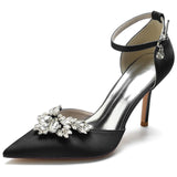 Funki Buys | Shoes | Women's Crystal Satin Bridal Prom Shoes