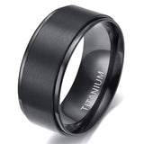 Funki Buys | Rings | Black Titanium Wedding Band Ring 1 Pcs