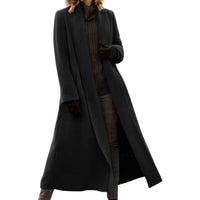 Funki Buys | Jackets | Women's Long Woolen Cardigan Coat