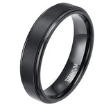 Funki Buys | Rings | Black Titanium Wedding Band Ring 1 Pcs