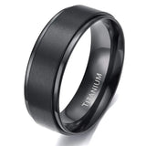 Funki Buys | Rings | Black Titanium Wedding Band Ring 1 Pcs