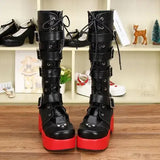 Funki Buys | Boots | Women's Gothic Punk 4 Strap Platform Boot