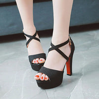 Funki Buys | Shoes | Women's Sequin High Platform Sandals
