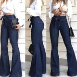 Funki Buys | Pants | Women's Flared Jeans Bell Bottom Pants