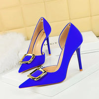 Funki Buys | Shoes | Women's Square Buckle Cut Out Pumps