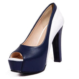 Funki Buys | Shoes | Women's Formal 2 Toned Block Heel Shoes