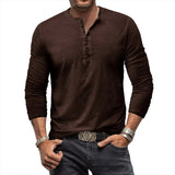 Funki Buys | Shirts | Men's Casual Long Sleeve Henly Shirt