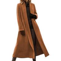 Funki Buys | Jackets | Women's Long Woolen Cardigan Coat