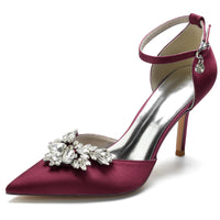 Funki Buys | Shoes | Women's Crystal Satin Bridal Prom Shoes