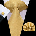 Funki Buys | Neckties | Men's Luxury 3 Pcs Golden Tie Set