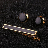 Funki Buys | Cufflinks | Men's Tie Clip Cufflink Set For Groom Tuxedo