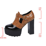 Funki Buys | Shoes | Women's Chunky Block Heeled Mary Janes