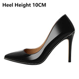 Funki Buys | Shoes | Women's Patent Black Studded Stilettos