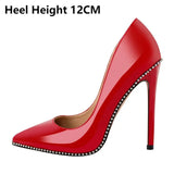 Funki Buys | Shoes | Women's Patent Black Studded Stilettos