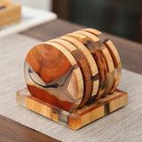 Funki Buys | Coasters | Stylish Pine Wood Resin Drink Coasters