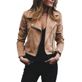 Funki Buys | Jackets | Women's Diagonal Zipper Short Jacket