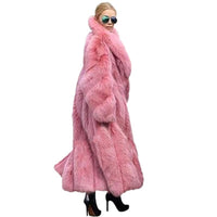 Funki Buys | Jackets | Women's Pink Faux Fur Mid-length Coat