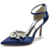 Funki Buys | Shoes | Women's Crystal Satin Bridal Prom Shoes