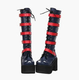 Funki Findz | Boots | Women's Platform Chunky Buckle Boots