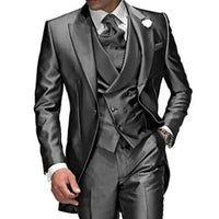 Funki Buys | Costumes | Smokings de mariage 3 pièces pour homme, coupe slim