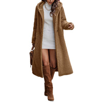 Funki Buys | Jackets | Women's Long Hooded Plush Jacket
